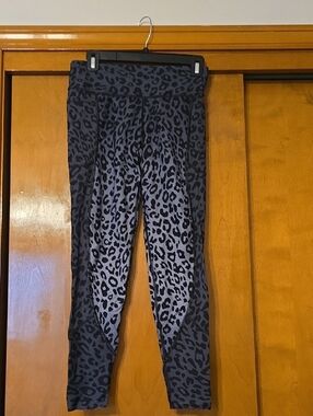 Victoria's Secret Gray and Black Leopard Print Leggings